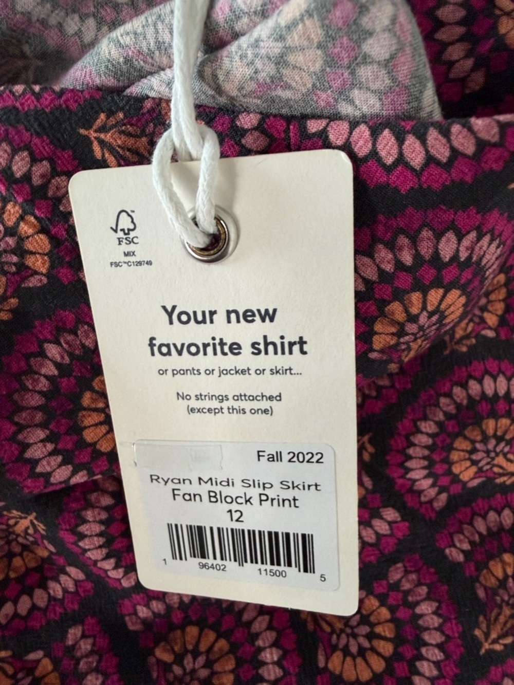 Marine Layer Ryan Midi Slip Skirt Printed Satin Bias Cut Pink Size 12 - Picture 6 of 6